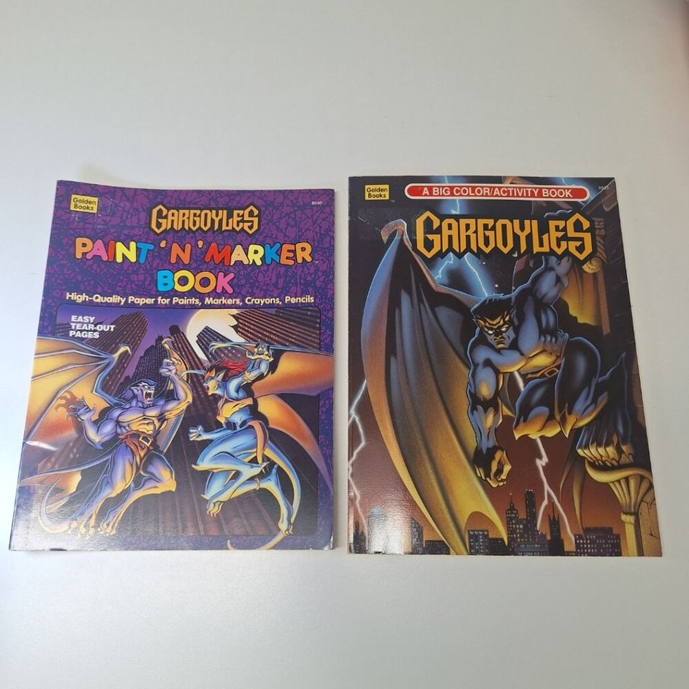 Gargoyles Activity Coloring Book Marker Paint Crayon Vintage 90s TV Show Cartoon